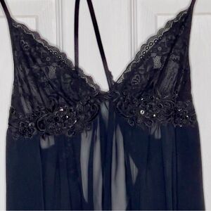 Linea Donatella Sheer Women’s Size Large Adjustable Strap Neglige